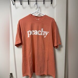 Comfort Colors Peachy Graphic Tee in Coral